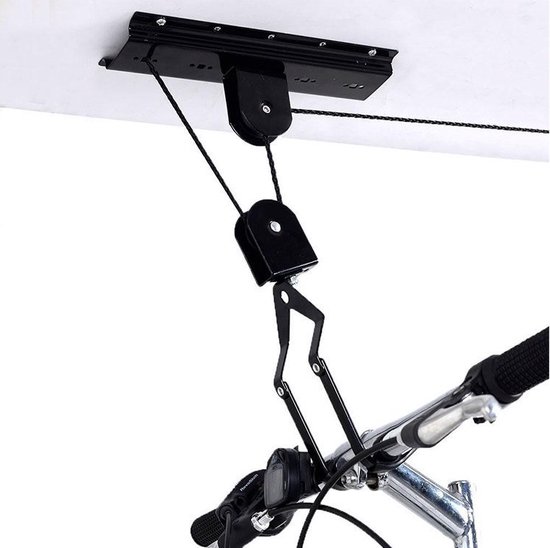 fietslift plafond - Fiets ophang systeem garage - Plafondlift fiets - Metaal - Universeel - Fietshanger — afbeelding 4