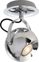 Kapego Surface mounted ceiling lamp, Centauri I, bulb(s) not included, constant voltage, 220-240V AC/50-60Hz, number of bases: 1, GU10, 1x max. 50,00 W, aluminum, silver, chrome, I