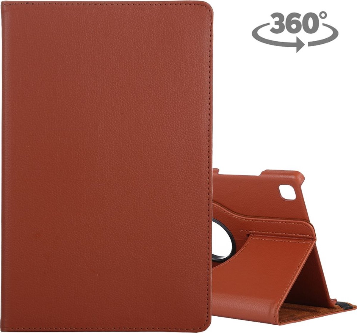 Mobigear Tablethoes geschikt voor Samsung Galaxy Tab A7 (2020) Hoes | Mobigear DuoStand Draaibare Bookcase - Bruin