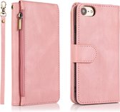 Book Case Apple iPhone 8 / 7 / SE2020 | Hoogwaardig PU Leren Telefoonhoesje | Pasjeshouder | Roze