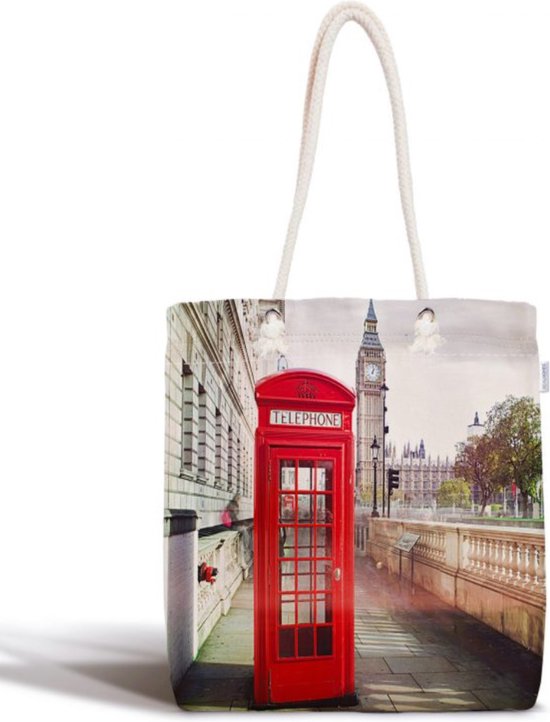 Sac de plage - Cabine téléphonique 45x50 - Sac bandoulière - Sac hobby