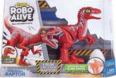 Dinosaurus - Raptor - Zuru - Dino - Robo Alive - 16 cm - Rood