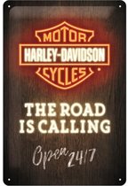 Harley Davidson wandbord - Mancave- Cafe- Bar- Restaurant - Kroeg- Woondecoratie- Vintage - 20cmx30cm