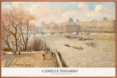 JUNIQE - Poster met kunststof lijst Pissarro - The Louvre from the