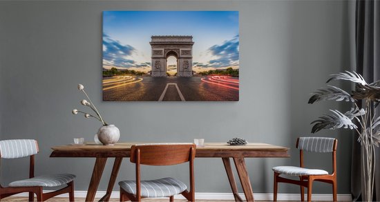 Schilderij - Arc de Triomphe, Parijs, Premium Print