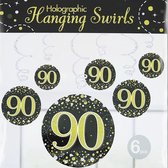 Oaktree - Swirls Sparkling zwart goud - 90 jaar