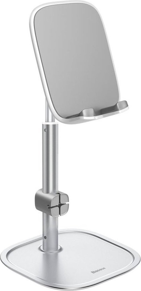 BASEUS Telefoon Houder En Tablet Houder - Ideaal voor Thuiswerken - Telefoon / Tablet Houder - Bureau - Ergonomisch - Universeel tot 12.9 inch - Zilver - SUWY-A0S CL