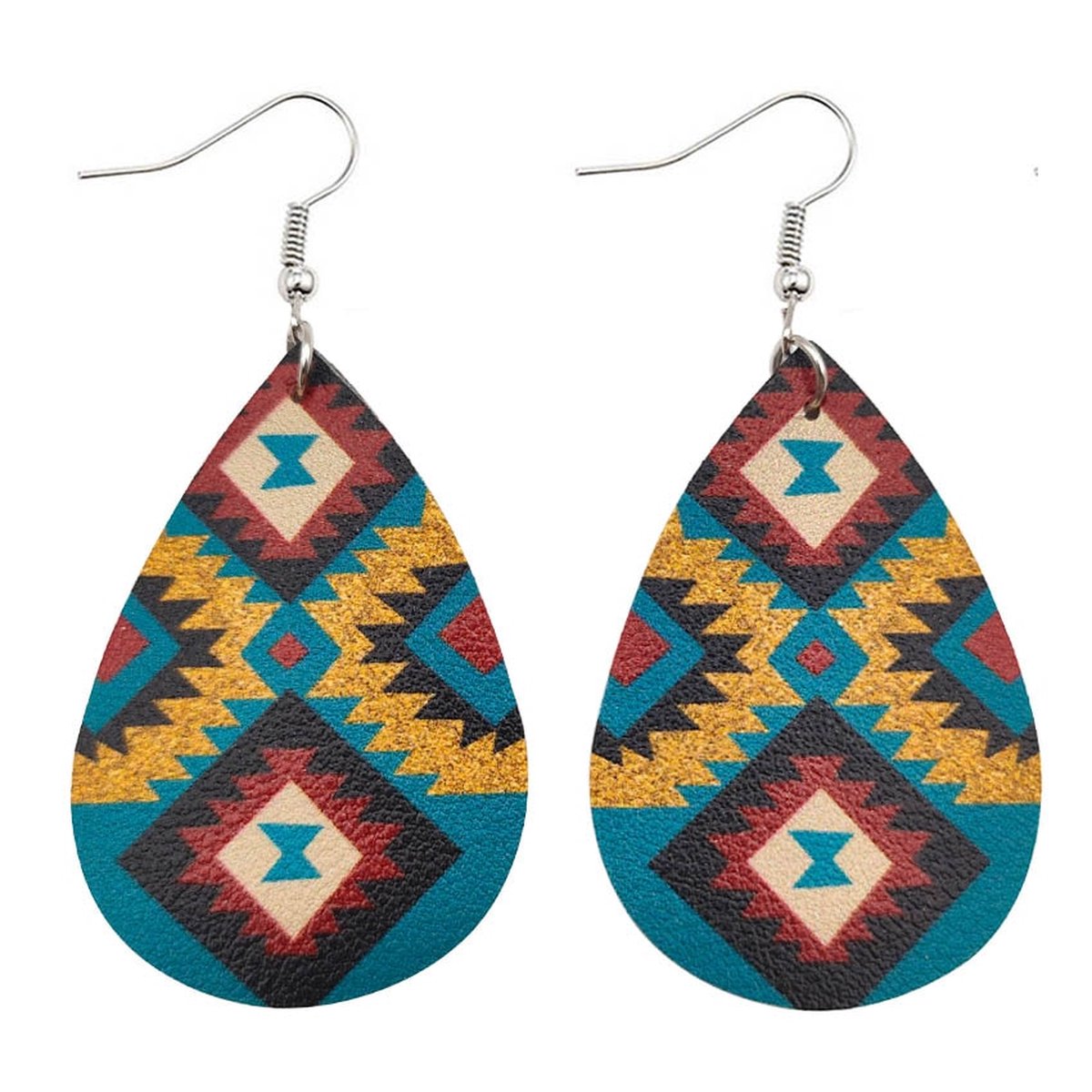 Jomide Oorhangers Retro Print - Zigzag