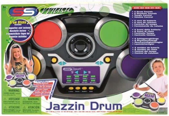 Foto: Ss music jazzin drum inclusief drumstokjes