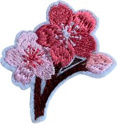 Bloemen strijk embleem - patch - patches - stof