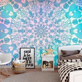 Zelfklevend fotobehang - Girly Mandala (Blue).