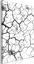 Schilderij - Cracked Earth (1 Part) Vertical.