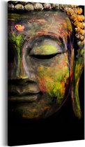 Schilderij - Buddha's Face.