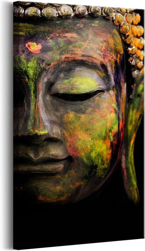 Schilderij - Buddha's Face.
