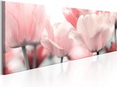 Schilderij - Pink Tulips.