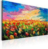 Schilderij - Sea of Tulips.