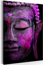 Schilderij - Pink Buddha.