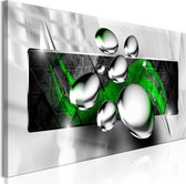 Schilderij - Shiny Stones (1 Part) Narrow Green.