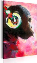 Schilderij - Monkey Music.