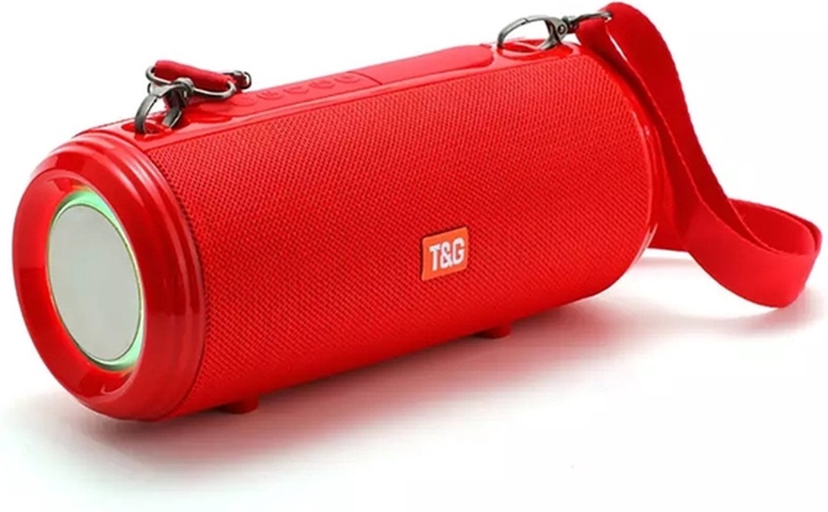 T&G 537 - Bluetooth Speaker - 2 x 5 Watt - LED Verlichting - Rood