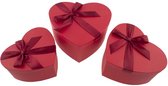 3 giftbox harten rood ( 3 stuks)