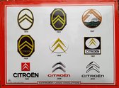 Citroën Logo Evolution. Metalen wandbord in reliëf 30 x 40 cm. Met Citroën licentie.