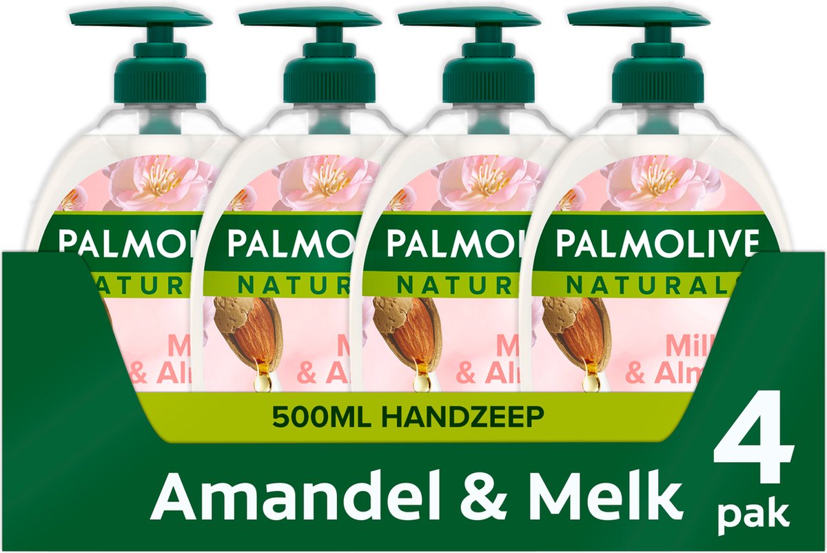 Palmolive Naturals Amandel Handzeep - 4 x 500ml - Voordeelverpakking - Palmolive
