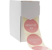 Cadeau stickers - 500 stuks - 'Unwrap Me' - 40 mm - Stickers volwassenen - Sluitstickers - Sluitzegel - Ronde stickers op rol