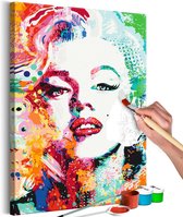 Doe-het-zelf op canvas schilderen - Charming Marilyn.