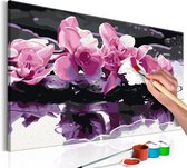 Doe-het-zelf op canvas schilderen - Purple Orchid.