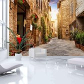 Fotobehang - Colourful Street in Tuscany.