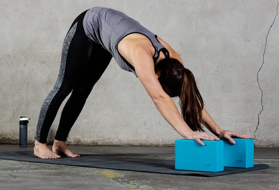Avento Yoga Blok Set van 2 - Foam - Blauw van Avento — afbeelding 3