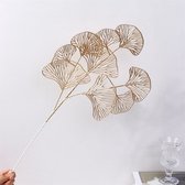 BaykaDecor - Luxe Ginkgo Kunsttak - Kunstplant - Plant - Woondecoratie - DIY Hobby - Slaapkamer Decoratie - Cadeau - Goud - 65 cm