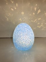 LED Bal - blauw - Dia 8.5 cm - Warm wit licht - kunststof - Decoratie verlichting - Woonaccessoires