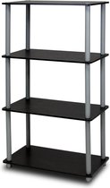 multifunctioneel rek display rack 99557 GYW/BK 29.46 x 29.46 x 109.85 cm zwart/grijs