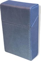''OP=OP'' Luxe Lederen Sigarettenhouder - Blauw - Sigaretten box - Sigaretten doosje - 20 sigaretten - Design - Cigarette case