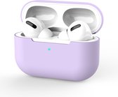 Apple AirPods 3 - Siliconen Case Cover - Hoesje Geschikt voor AirPods 3 - Kleur Paars