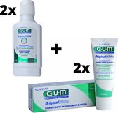 GUM Original White Voordeelpakket - 2x Mondwater + 2x Tandpasta