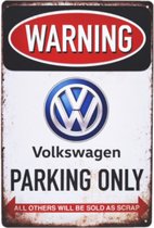 Volkswagen parking wandbord - Mancave- Cafe- Bar- Restaurant - Kroeg- Woondecoratie- Vintage - 20cmx30cm