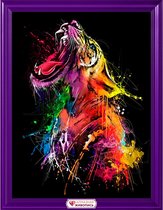 Artibalta Diamond Painting Bright tiger 30x40 cm AZ-4130 Vierkante Steentjes