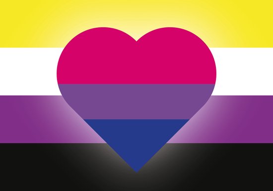 Akachafactory sticker flag non-binary rainbow LGBT