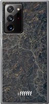 6F hoesje - geschikt voor Samsung Galaxy Note 20 Ultra -  Transparant TPU Case - Golden Glitter Marble #ffffff