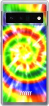 6F hoesje - geschikt voor Google Pixel 6 Pro -  Transparant TPU Case - Hippie Tie Dye #ffffff