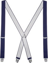 Daspartout 165 cm - blauwe bretels - extra lang - vier stevige clips