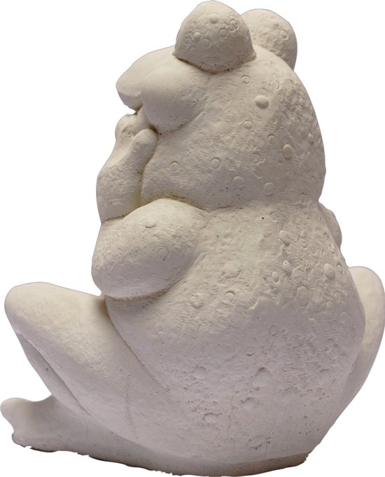 Statue de jardin grenouille (Wit) - décoration pour intérieur/extérieur - béton