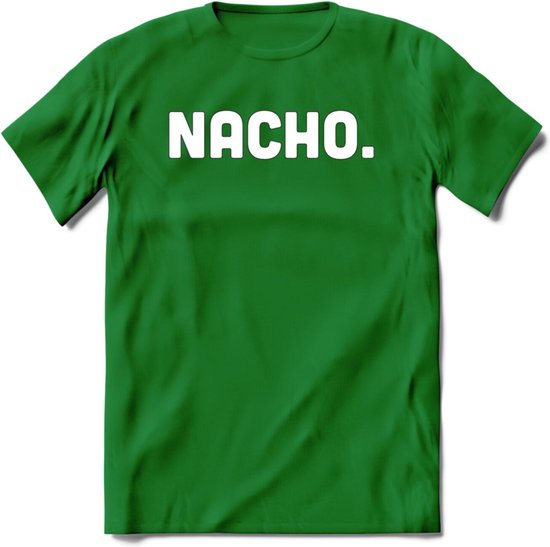 Nacho - Snack T-Shirt | Grappig Verjaardag Kleding Cadeau | Eten En Snoep Shirt | Dames - Heren - Unisex Tshirt | - Donker Groen - S