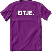 Eitje - Snack T-Shirt | Grappig Verjaardag Kleding Cadeau | Eten En Snoep Shirt | Dames - Heren - Unisex Tshirt | - Paars - S