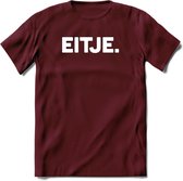 Eitje - Snack T-Shirt | Grappig Verjaardag Kleding Cadeau | Eten En Snoep Shirt | Dames - Heren - Unisex Tshirt | - Burgundy - M