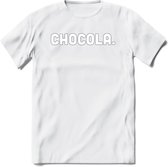 Chocola - Snack T-Shirt | Grappig Verjaardag Kleding Cadeau | Eten En Snoep Shirt | Dames - Heren - Unisex Tshirt | - Wit - 3XL