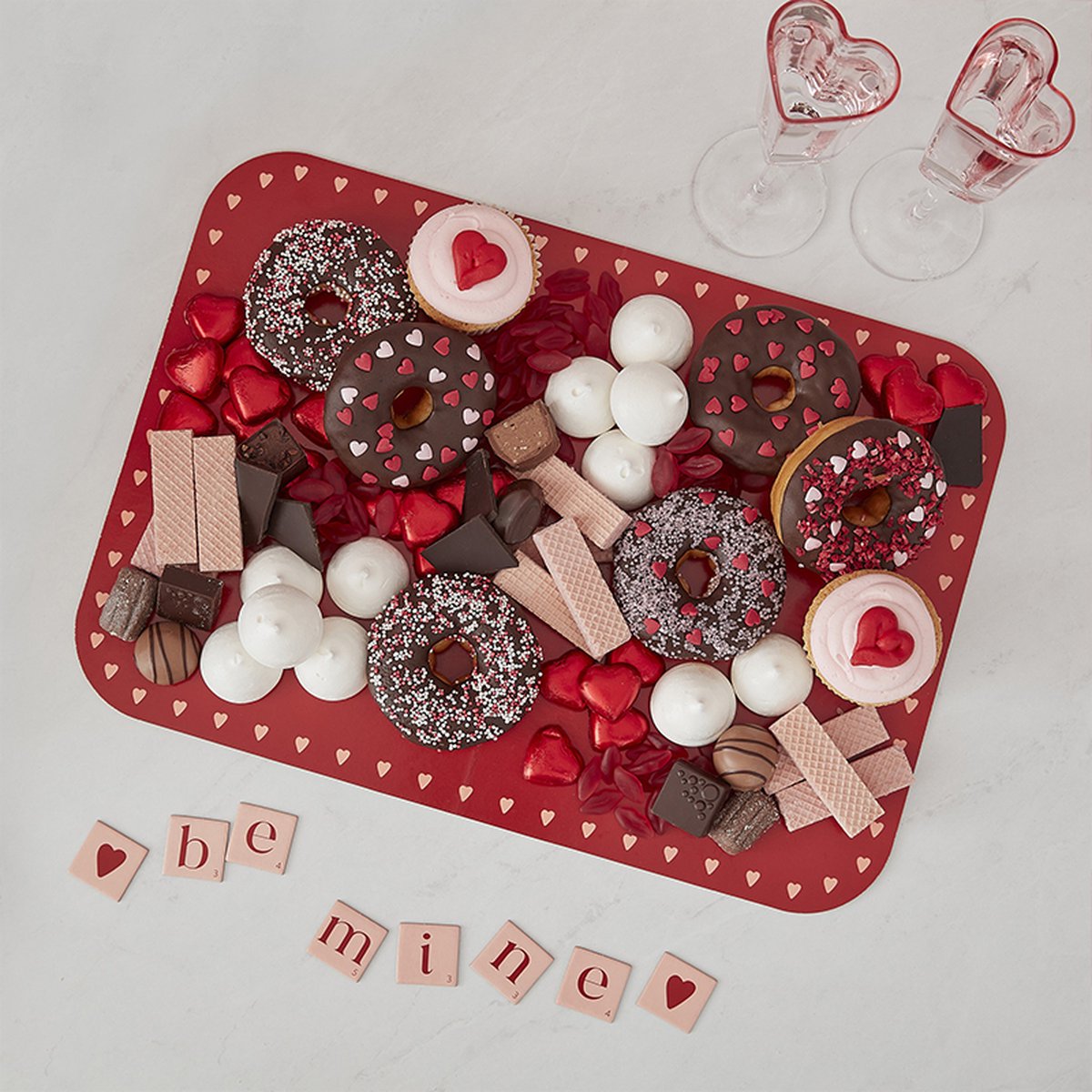 Letterbord hartjes met losse letters